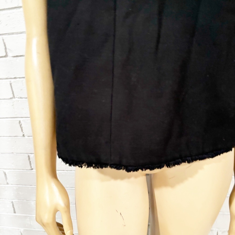 Victoria Beckham for Target Black Shell Fringe Hem Tank Boho Festival Size Small - Picture 7 of 9